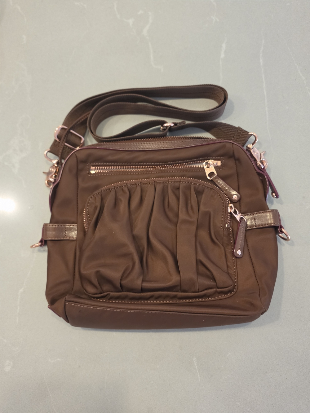 MZ Wallace Lizzy Crossbody - Brown